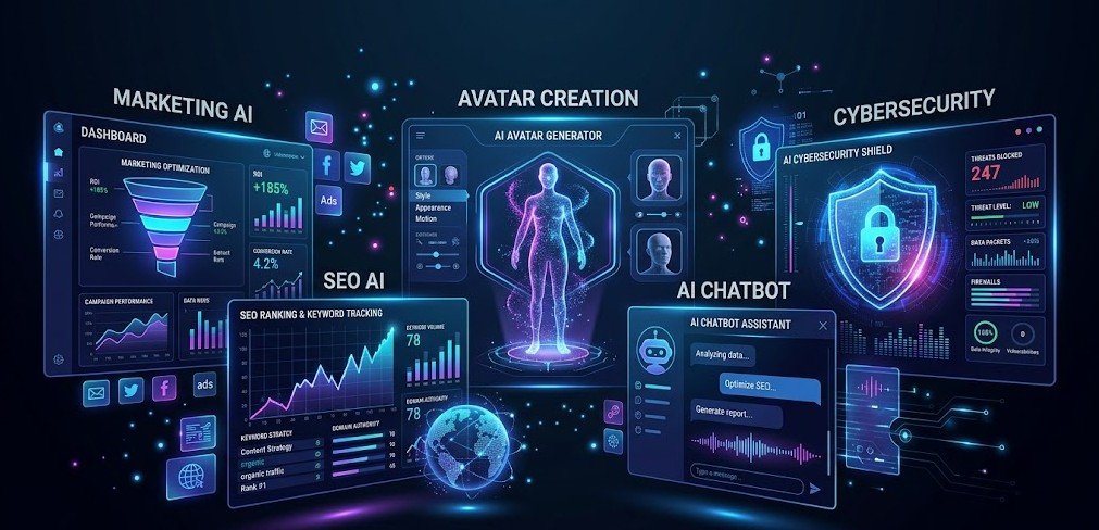 Best AI Tools for Marketing, SEO, Avatar, and Cybersecurity in 2026